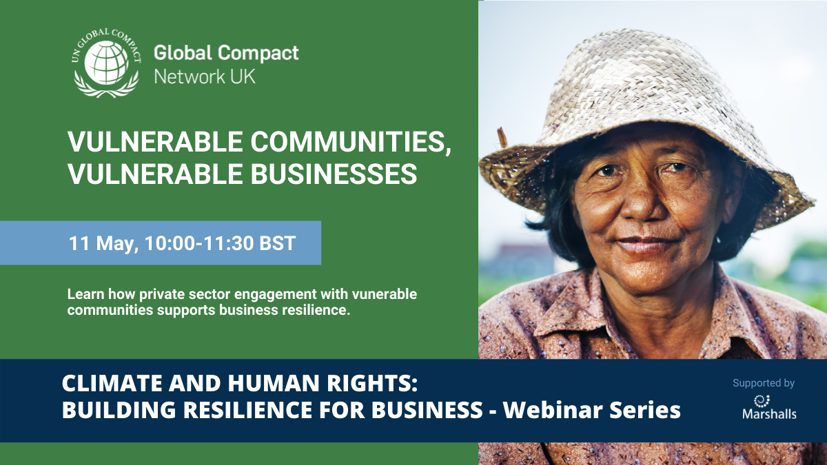 UN Global Compact Network UK is organizing a four-part webinar series on Climate & Human Rights.