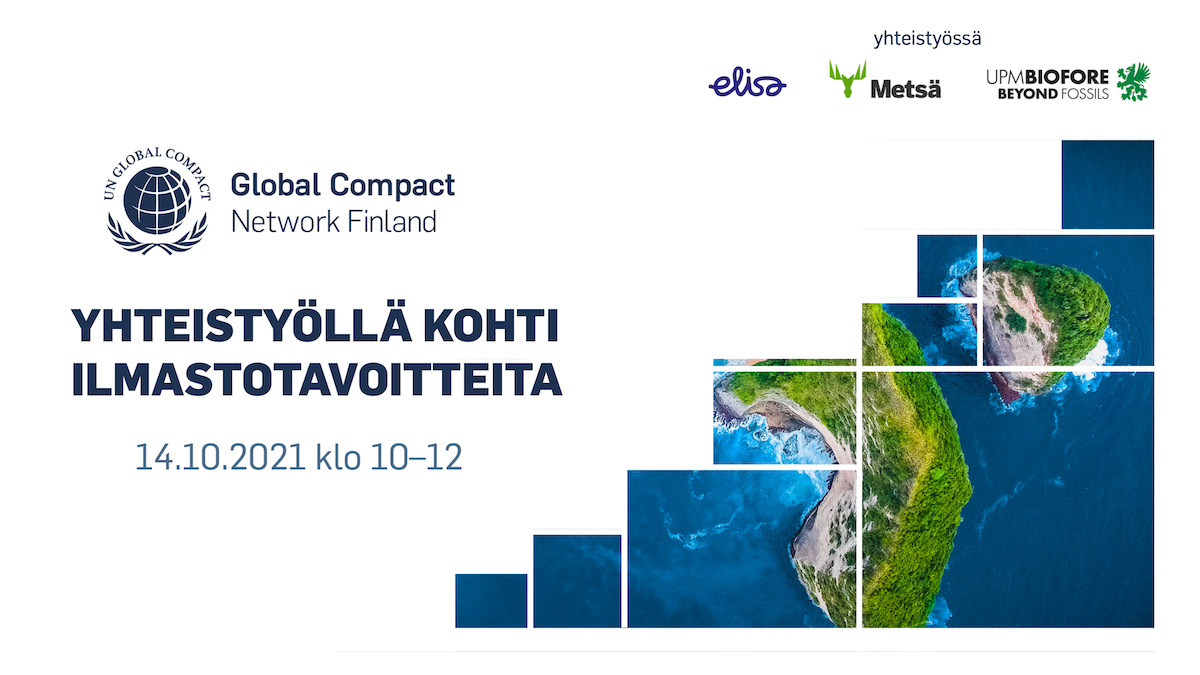 Järjestämme seminaarin yritysten roolista ilmastonmuutoksen torjunnassa juuri ennen YK:n ilmastokokousta COP26.