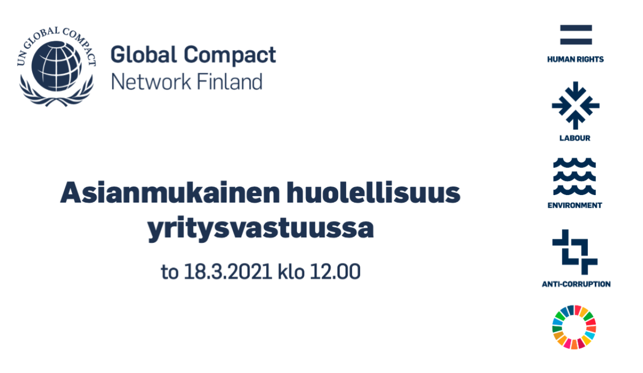 Tule webinaariimme oppimaan yritysten huolellisuusvelvoitteesta.