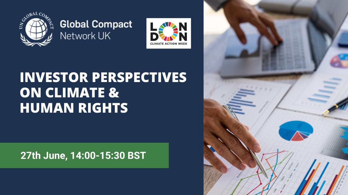 Join this event to learn what companies must do to meet emerging investor requirements concerning climate and human rights.