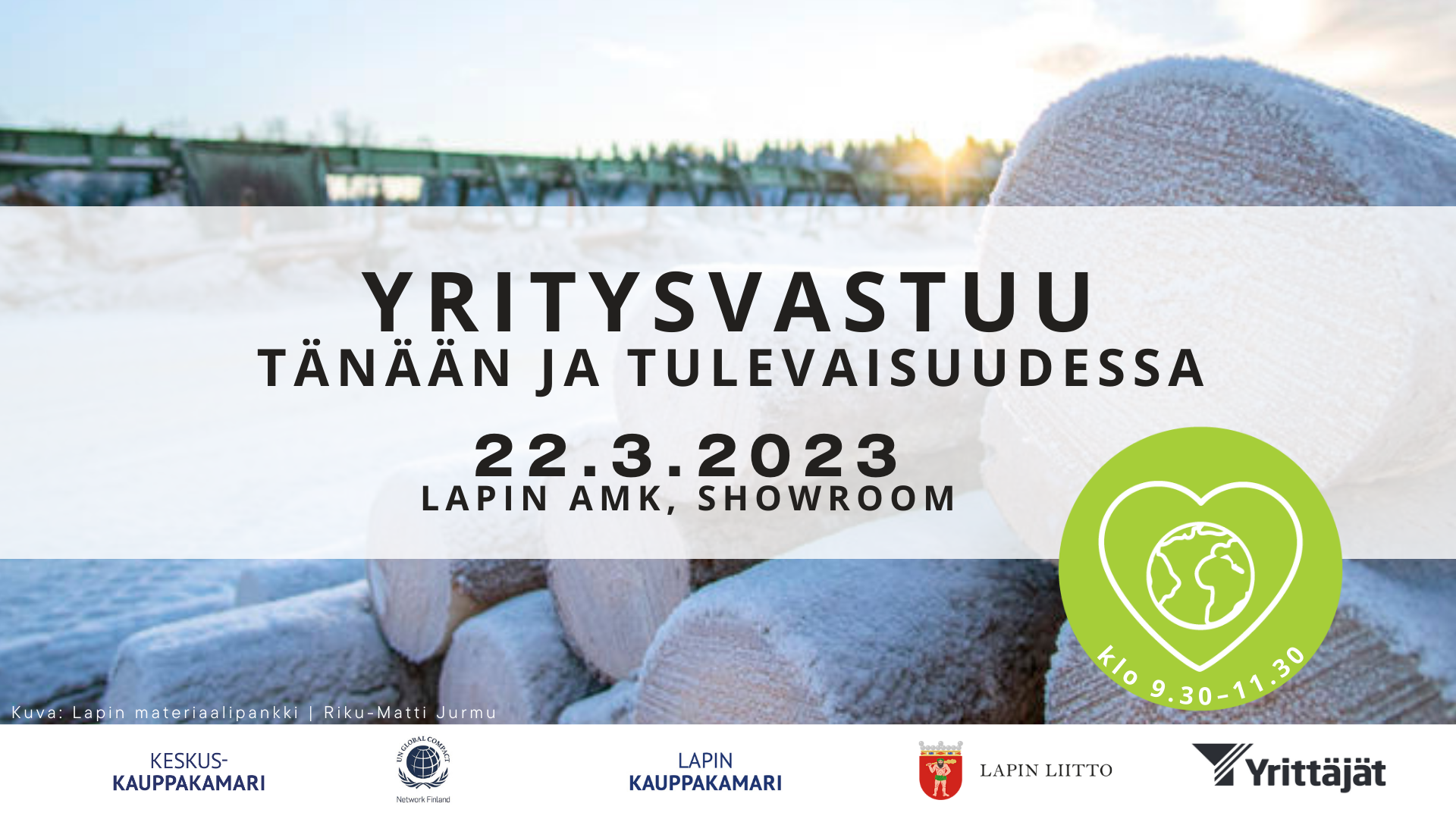 Tule kuulemaan, miten yritysvastuuta voi kehittää ja millaista on lappilaisten yritysten vastuullisuustyö.