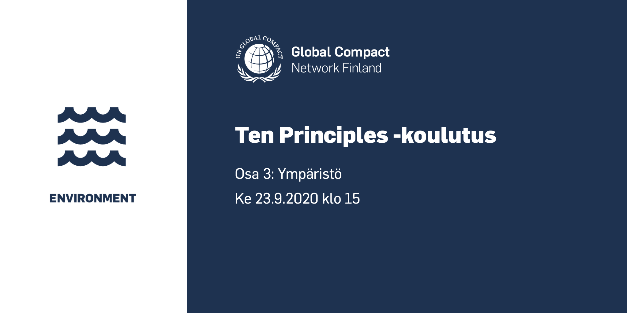 Ten Principles -koulutuksen kolmas osa järjestetään keskiviikkona 23.9. klo 15.